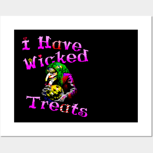 Halloween Wicked Treats Witch 8 Bits Art Posters and Art